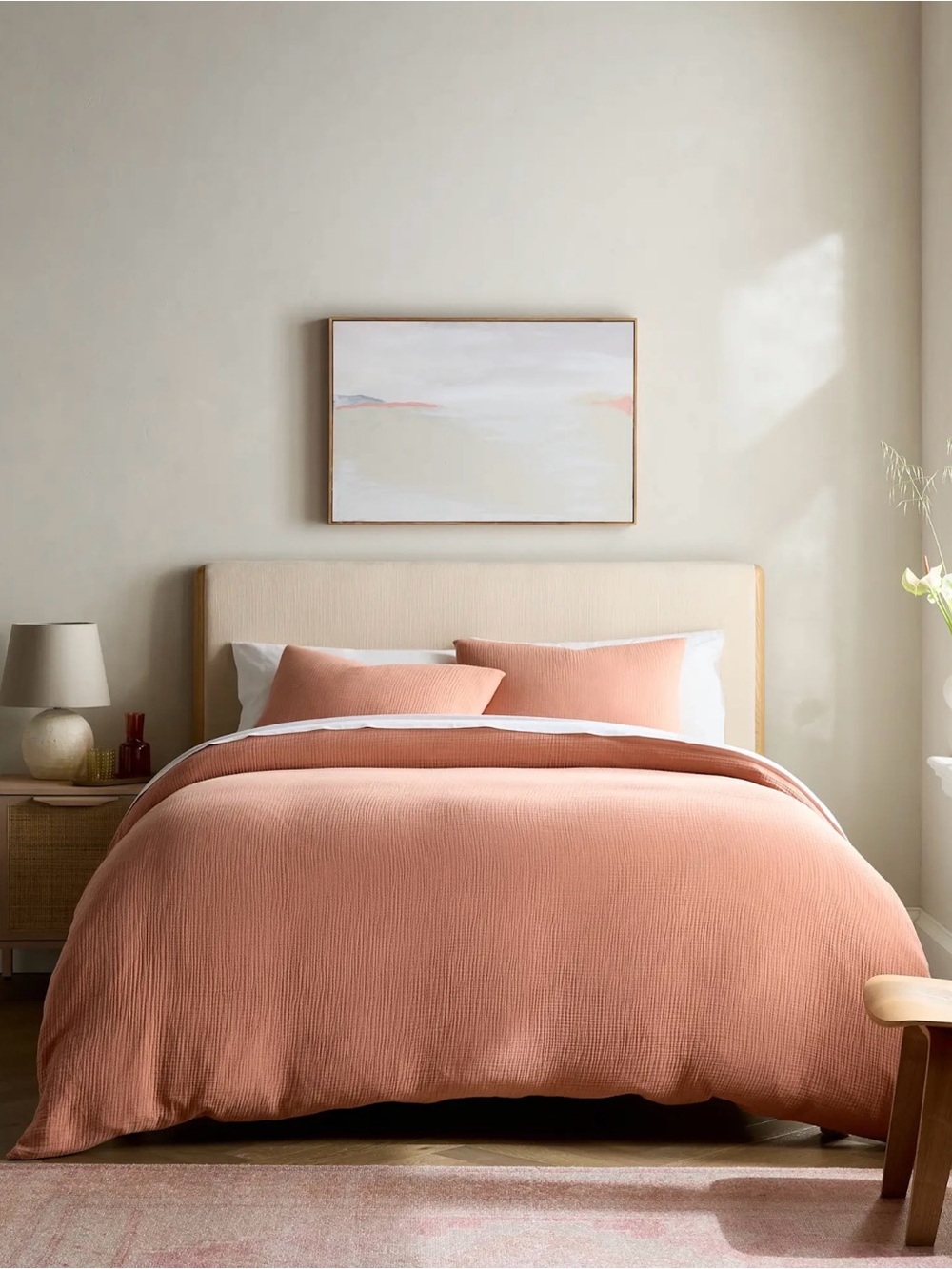 Quince organic cotton gauze duvet cover- Sedona King size